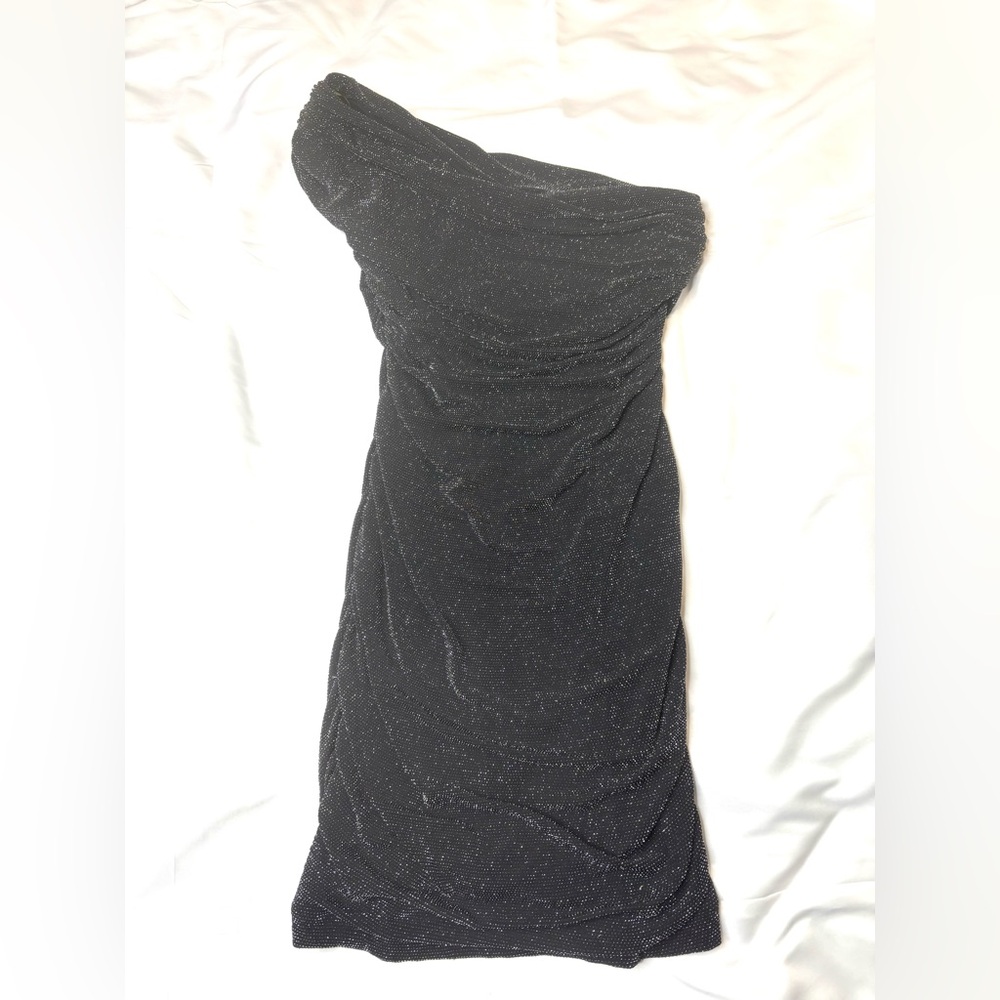 Maurices Shimmering Black One-Shoulder Dress